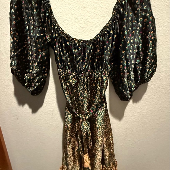 Betsey Johnson Black and Gold Long Sleeve Dress